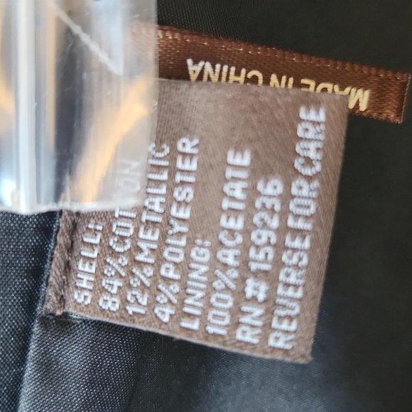 NWOT J. McLaughlin Black Gold Metallic Floral Jacquard Zip Front Skirt Size 2 - Picture 12 of 13